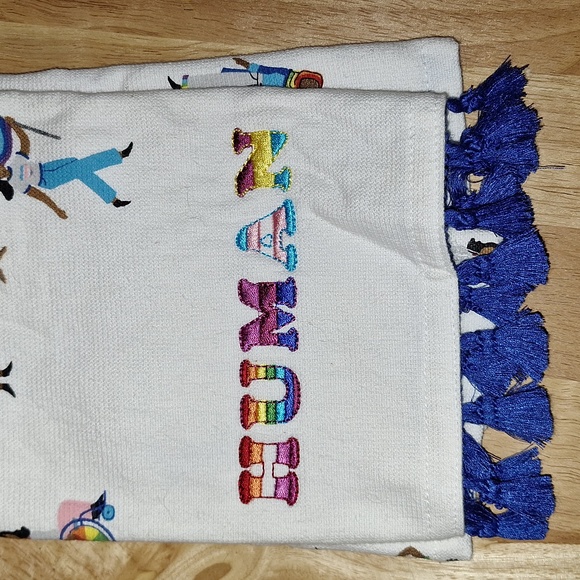 New Pride Human kitchen towel with blue tassel accents - Picture 3 of 4